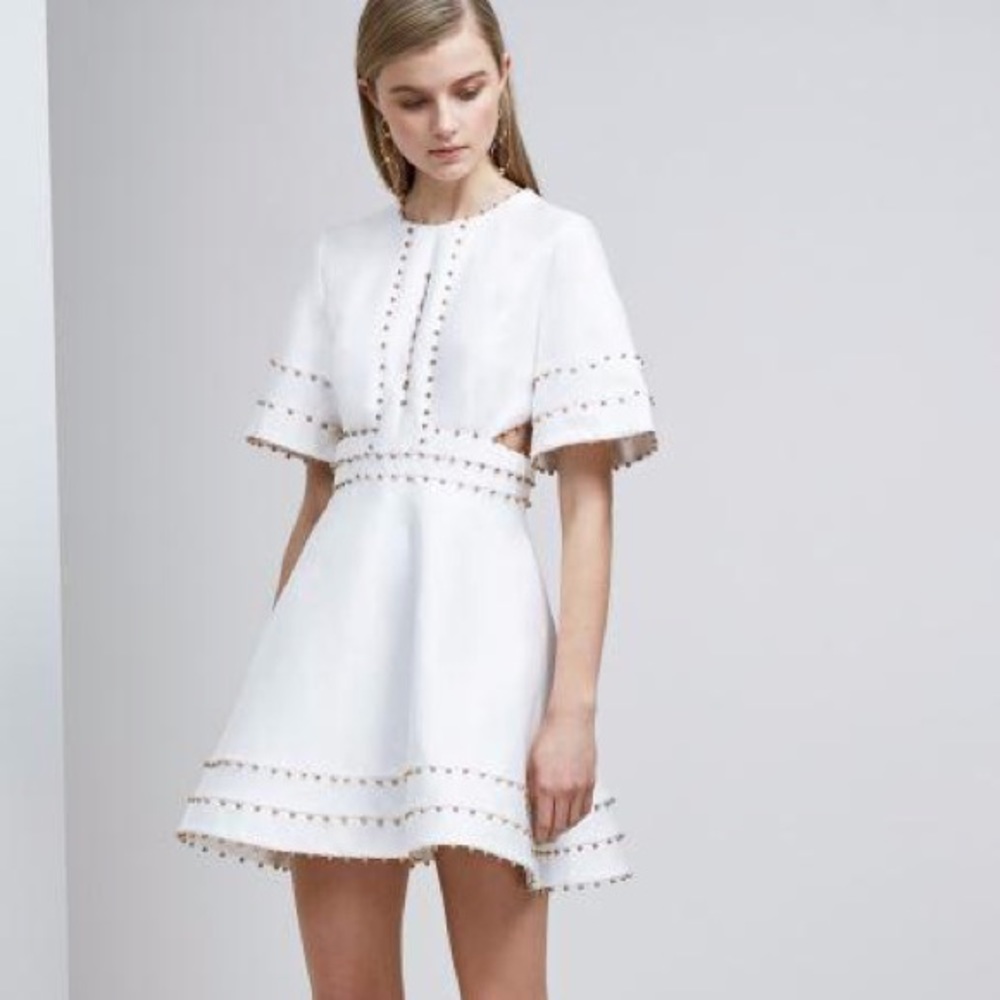 Avant- Look White and Gold Dress (S )